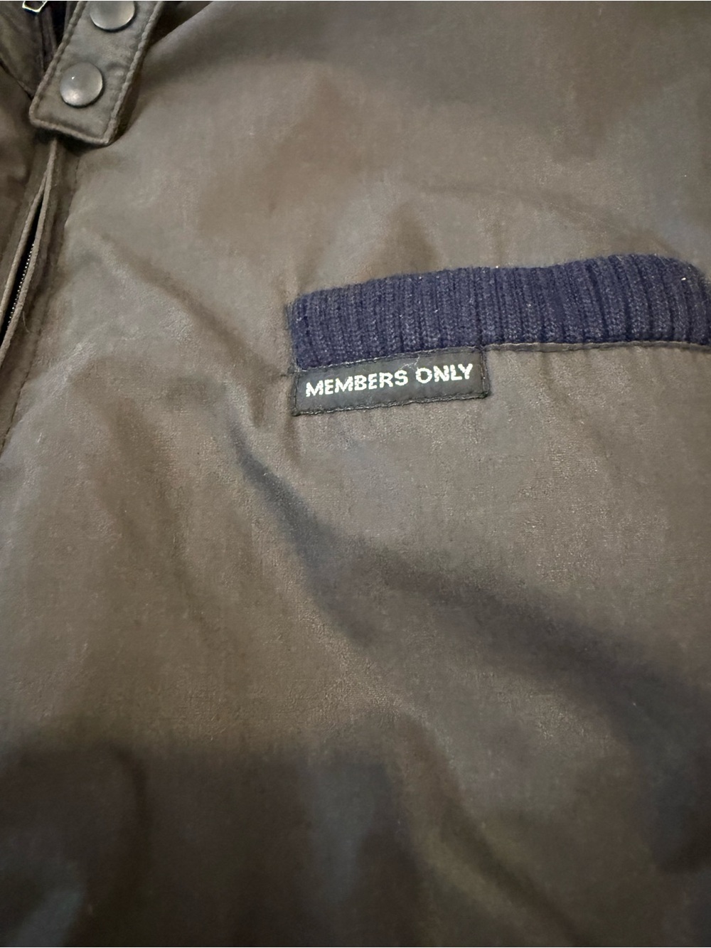 Vintage Members Only Black Bomber Jacket Size 44 - Picture 2 of 4